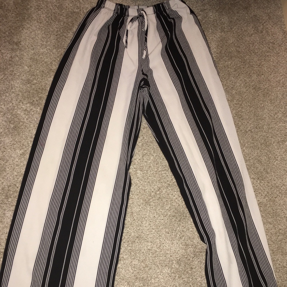 Striped pants.